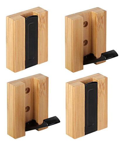 Ganchos De Pared De Madera Jsver 4pcs Ganchos De Pared Monta