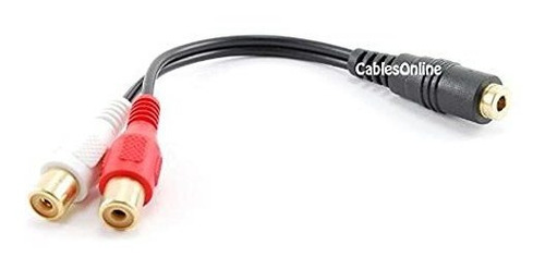 Cables Rca - Cablesonline 6 Inch Stereo Splitter 3.5mm Femal