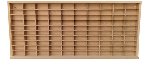 Estante Em Mdf Cru  Com 100 Nichos Escala 1/64