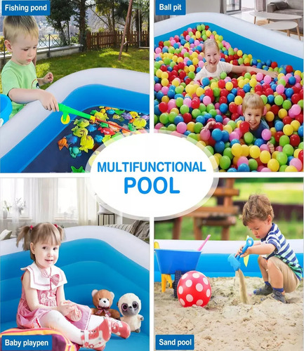 Alberca Inflable Grandes Piscinas Rectangular Azul