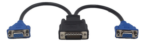Cabo Adaptador Divisor Dms-59 Pin Para 2 Vga Reduzir A Perda
