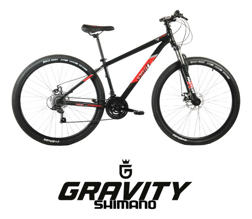 Bicicleta Mtb Gravity Lowrider R29 Mountain Bike Cambios Shimano Color Negro/rojo