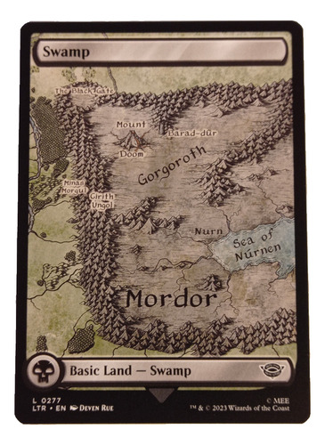 Carta Magic Lord Of The Rings Swamp Land Mtg Lotr