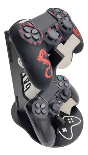 Artesanato JSL Suporte De Controle Videogame Gamer Universal Game 14cm x 23cm x 22cm Preto
