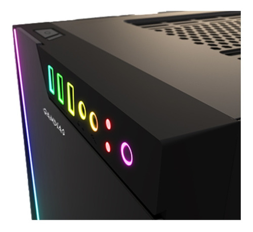 Imagen 5 de 7 de Gabinete Gamer Gamdias Argus M1 Rgb Negro Media Torre