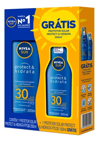comprar Kit Protetor Solar Protect & Hidrata Sun Fps30 200ml E 100ml Nivea