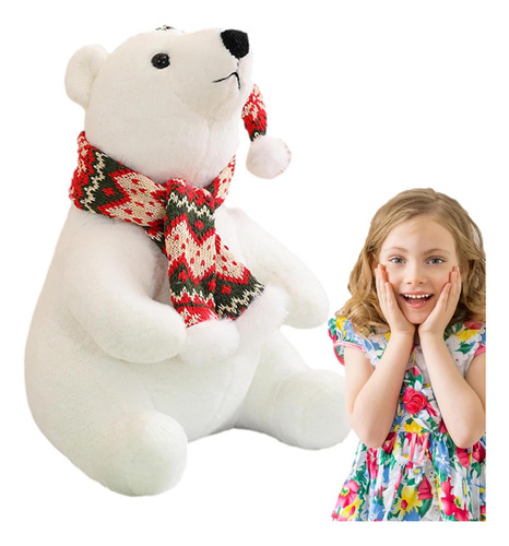 Oso Polar Blanco | Animal De Peluche Navideño