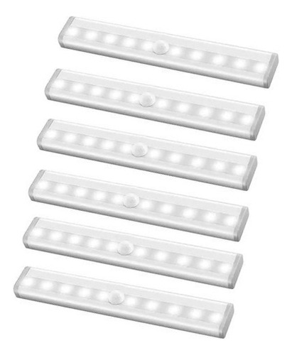 Paquete De 6 Luces Led Con Sensor De Movimiento Para Armario