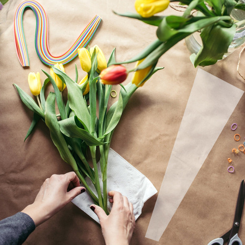 Bolsas De Regalo Transparentes Para Envolver Ramos De Flores