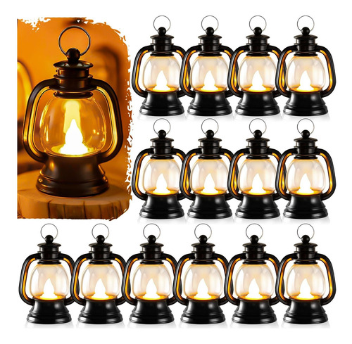 12 Pcs Mini Linterna Halloween, Centros De Mesa De Linterna