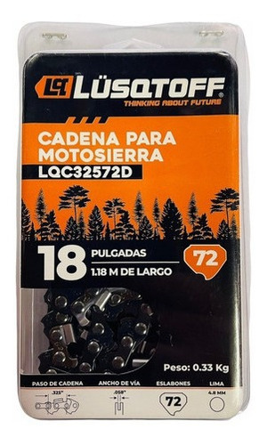 Imagen 2 de 4 de Cadena Motosierra Lusqtoff Chinas 18 Paso 325 72 Eslabones