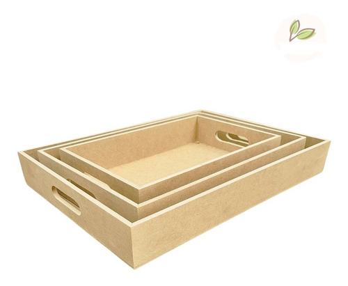 2x Trio Bandeja Mdf Atacado Pronta Entrega