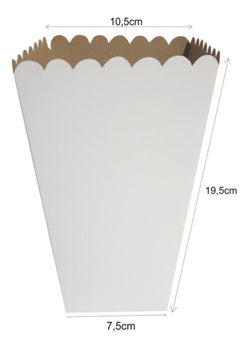 Caja Pochoclos Poc5 X 50u Packaging Blanco Madera