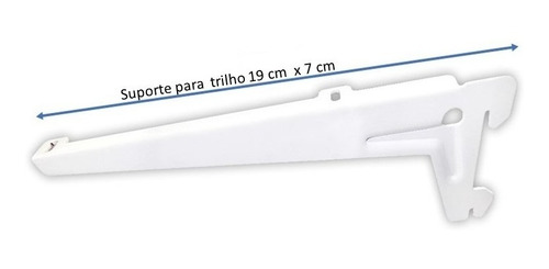 Suporte Para Trilho Prateleira Com Aba Para Prateleira