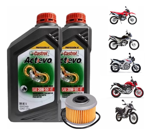 Kit Filtro Aceite Honda Tornado Twister 250 + 20w50 Mineral