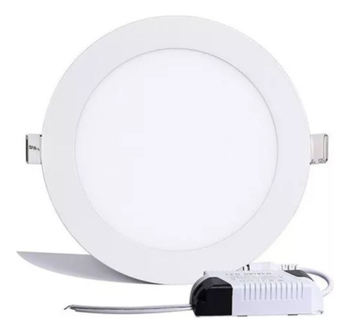 Panel Plafon Led 18w Luz Dia Redondo Circular Embutir