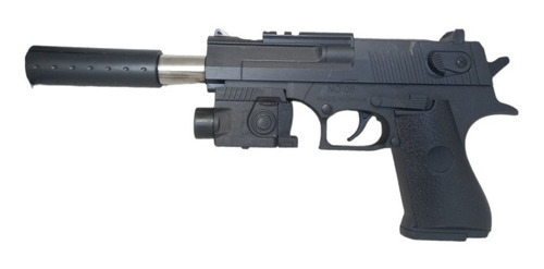 Pistola De Juguete Con Silenciador Y Laser A Balines