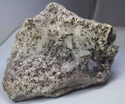 Cuarzo Pirita Peru Mineral Cristal Piedra Semipreciosa A27