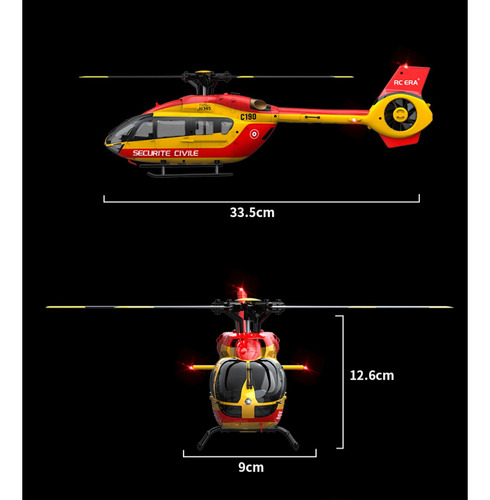 Helicóptero Rc Sin Escobillas C190 H145 Rtf De 6 Canales 1:2