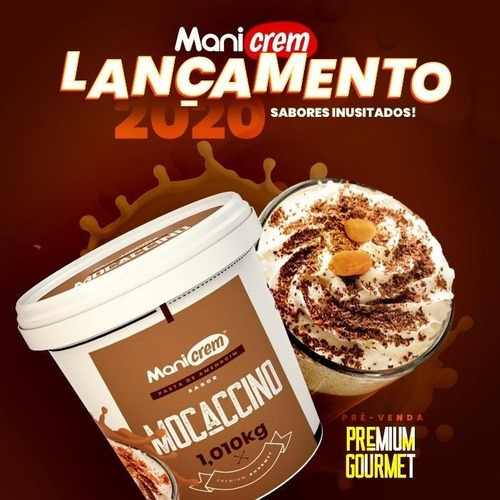 Imagem 9 de 9 de Kit 08x Pasta De Amendoim Manicrem Premium Gourmet 1kg