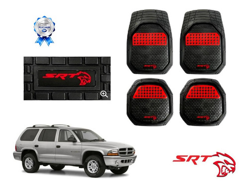 Tapetes 4pz Charola 3d Logo Srt Durango 1996 A 2002 2003