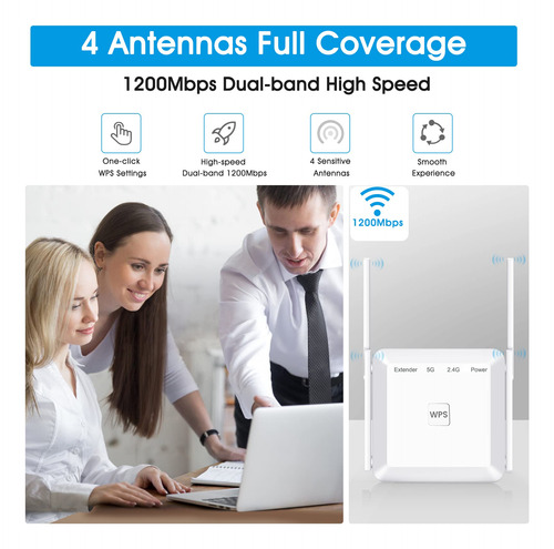 Extensor Wifi Repetidor 5g Amplificador Internet Puerto Wps