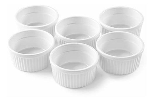 Ramekins Moldes De Porcelana Bellemain, Juego De 6 (4 Oz, Bl