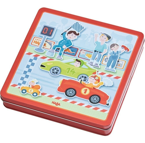 Caja De Juego Magnético Autos De Carrera Haba
