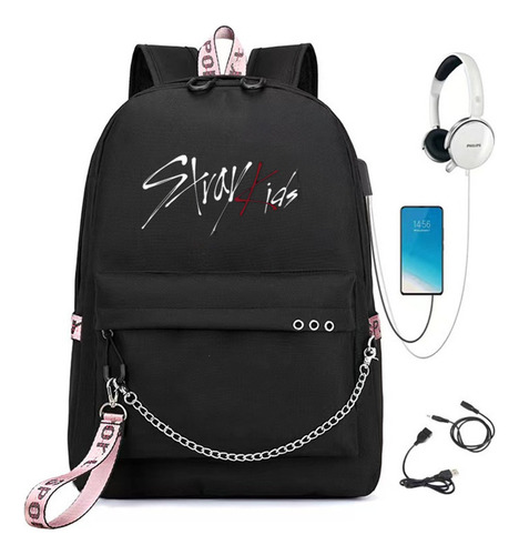 Mochila Straykids Bolsa De Viaje Recargable Por Usb