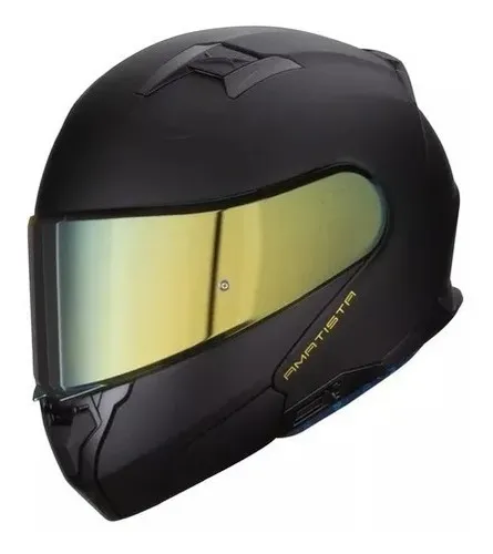 Casco Abatible Para Moto Hax Amatista Solid Negro Mate Dise o