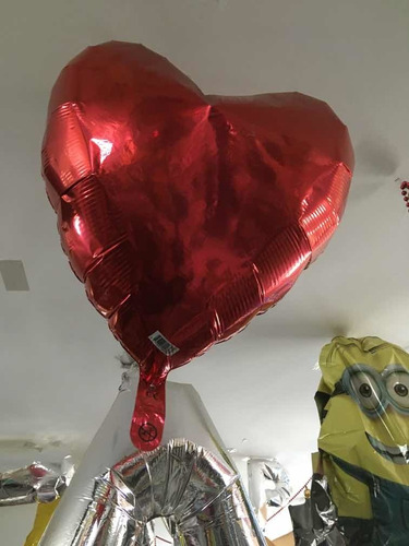 Globos Corazon Latex 12 Pulgadas Con Helio C/u Palermo*