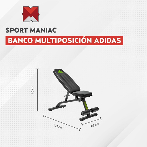 Imagen 4 de 5 de Banco adidas Utilitario Multiposición Sport Maniac