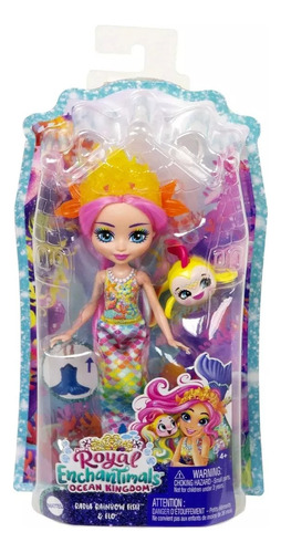 Muñeca Enchantimals Radia Rainbow Fish & Flo Mattel 15cm