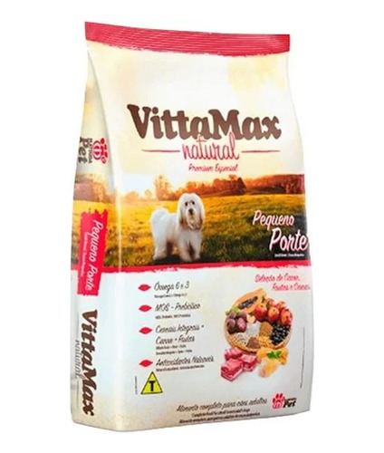 Ração Vittamax Natural Cães Pequeno Porte - 1 Kg