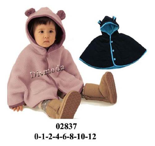 02837 - Molde De Poncho Con Gorro Y Orejas