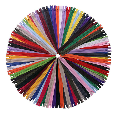 Cierres Yaka, 20 Colores Diferentes, 60 Unidades, 12.7x2.5cm