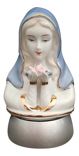 Virgen María Escultura Estatuilla Luz Decoración Para El