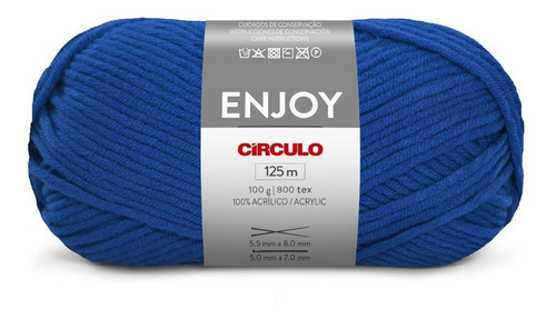 Lã Enjoy 100g Circulo - Tricô / Crochê Cor 2555 - Olimpo