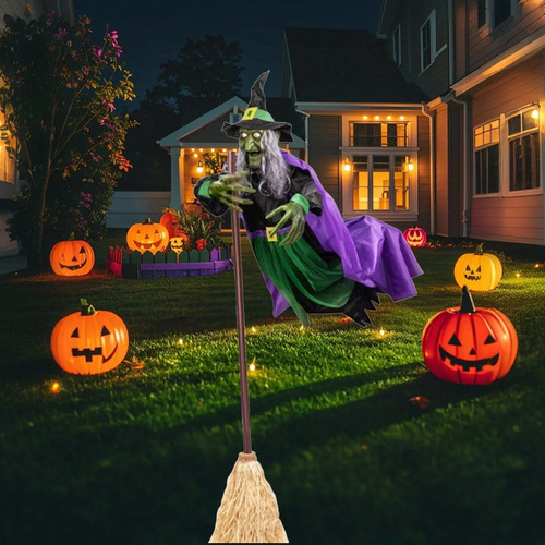 Para La Decoración De Halloween De Flying Witch Witch