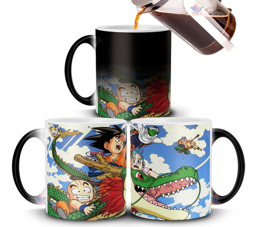 Taza Magica Dragon Ball Ceramica Termosensible Goku Krilin