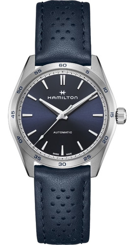 Reloj Hamilton H36215640 Jazzmaster Performer Auto Cara Azul