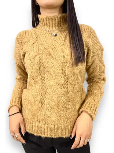Polera De Lana Tejida Lenna Dama