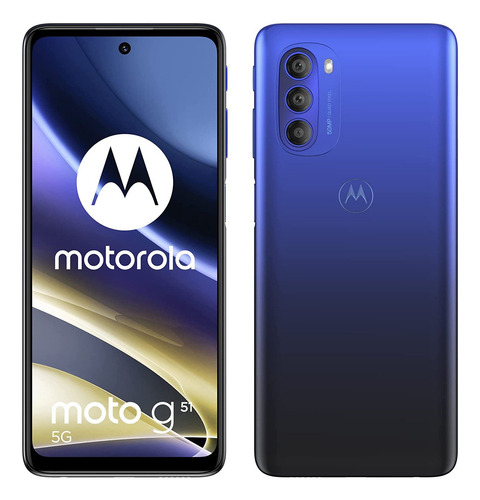 Celular Motorola Moto G51 5g 4 Gb Ram 128 Gb Azul + Funda Azul Marino