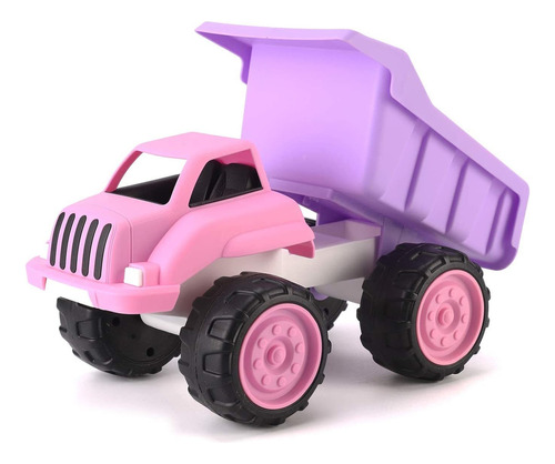 Gran Camión Volquete De Plástico En Color Rosa Para N...