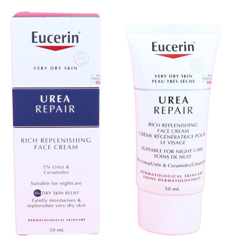 Eucerin Urea Repair 50ml Crema Rica Reparadora Para Rostro Momento De Aplicación Día Tipo De Piel Seca