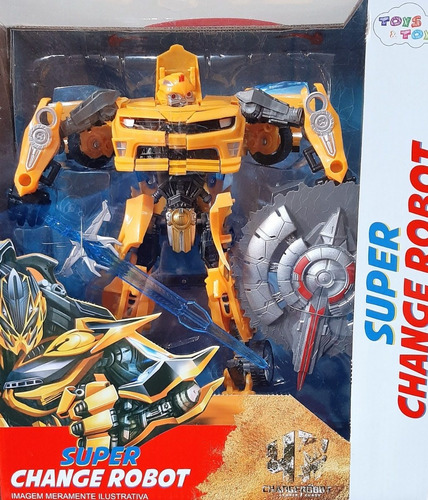 Brinquedo Robô Transformers Camaro Super Change Robot