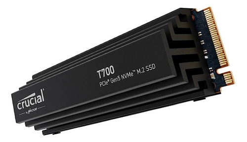 SSD Crucial T700 PCIe 5.0 X4 de 1 TB con disipador térmico negro