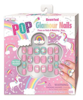 Set De Uñas Postizas Para Niñas Hot Focus