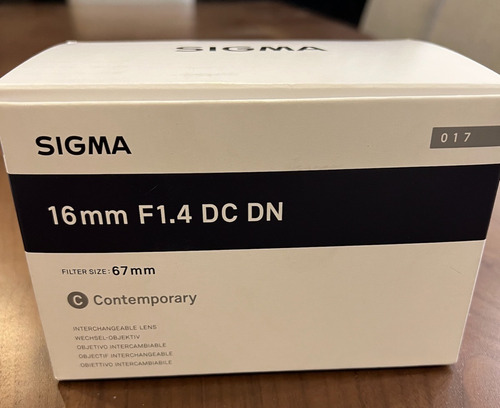 Imagen 1 de 4 de Sigma 16mm 1.4 Dc Dn Canon Ef-m