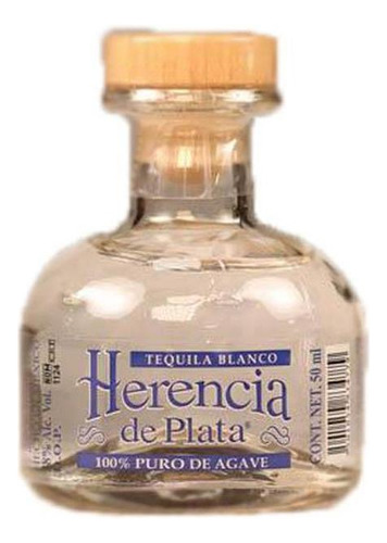 Pack De 4 Tequila Herencia De Plata Blanco Mini 50 Ml